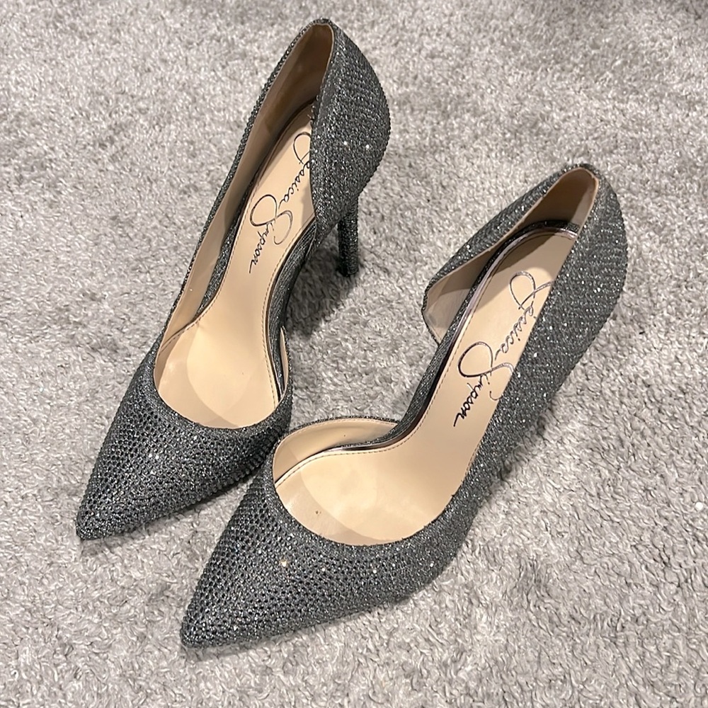 Silver  Sparkling High heels